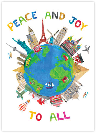 Boxed Charitable Holiday Greeting Cards by Good Cause Greetings - Peace & Joy