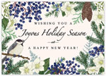 Charitable Holiday Greeting Cards by Good Cause Greetings - Blueberry Holidays