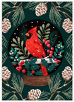 Charitable Holiday Greeting Cards by Good Cause Greetings - Cardinal & Cones