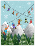 Charitable Holiday Greeting Cards by Good Cause Greetings - Zipping Cats