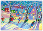 Charitable Holiday Greeting Cards by Good Cause Greetings - Snowball Delight