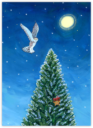 Charitable Holiday Greeting Cards by Good Cause Greetings - Snowy Owl Charitable Holiday Greeting Cards by Good Cause Greetings - Snowy Owl