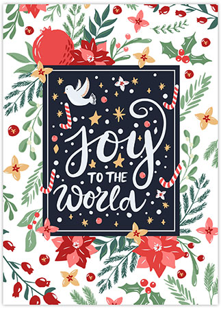 Boxed Charitable Holiday Greeting Cards by Good Cause Greetings - Joy to the World