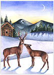 Charitable Holiday Greeting Cards by Good Cause Greetings - Deer Family