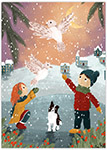 Boxed Charitable Holiday Greeting Cards by Good Cause Greetings - Two Turtle Doves