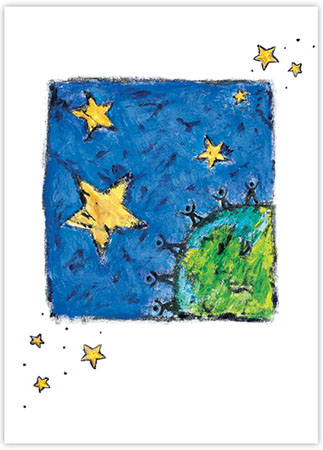 Charitable Holiday Greeting Cards by Good Cause Greetings - Stars of Peace and Hope