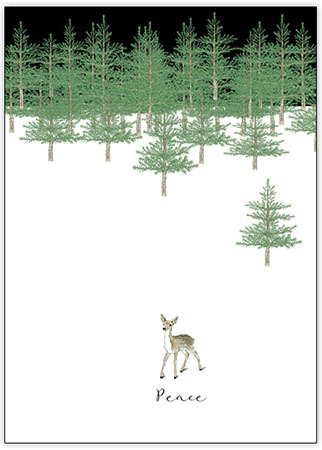 Boxed Holiday Greeting Cards by Good Cause Greetings - Peaceful Deer Boxed Holiday Greeting Cards by Good Cause Greetings - Peaceful Deer
