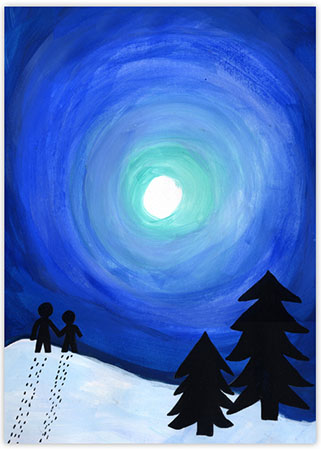 Charitable Holiday Greeting Cards by Good Cause Greetings - Night Sky Charitable Holiday Greeting Cards by Good Cause Greetings - Night Sky
