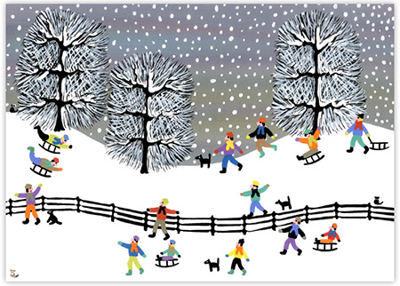 Charitable Holiday Greeting Cards by Good Cause Greetings - Joyful Winter Charitable Holiday Greeting Cards by Good Cause Greetings - Joyful Winter