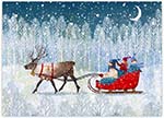 Boxed Holiday Greeting Cards by Good Cause Greetings - Sledding We Go