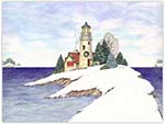 Charitable Holiday Greeting Cards by Good Cause Greetings - Lighthouse