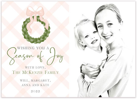 Digital Holiday Photo Cards by HollyDays (Lattice Wreath)
