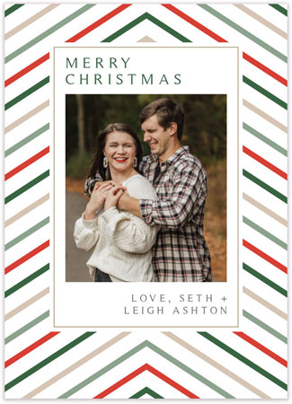Digital Holiday Photo Cards by HollyDays (Modern Stripe)