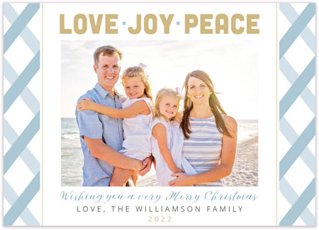 Digital Holiday Photo Cards by HollyDays (Love Joy Peace)