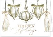 Holiday Greeting Cards by Imogene & Rose - Gold Ornament Happy Holidays