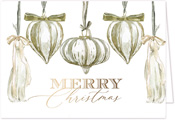 Holiday Greeting Cards by Imogene & Rose - Gold Ornament Merry Christmas