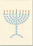 Indelible Ink Chanukah Card - Menorah of Peace