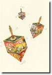 Indelible Ink Chanukah Card - The Spinning Dreidel