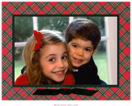 Digital Holiday Photo Cards by Boatman Geller - Plaid Red