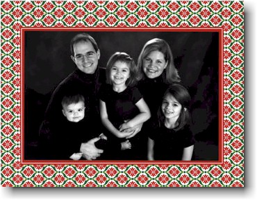 Holiday Photo Mount Cards by Boatman Geller - Ornamental Red