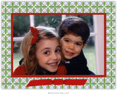 Holiday Photo Mount Cards by Boatman Geller - Tile Red And Green