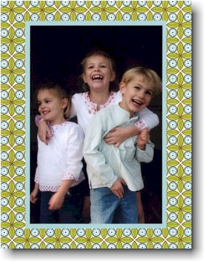 Digital Holiday Photo Cards by Boatman Geller - Tile Green And Blue