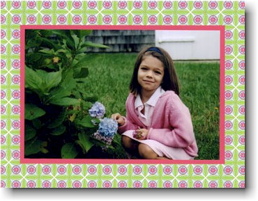 Digital Holiday Photo Cards by Boatman Geller - Tile Pink And Green