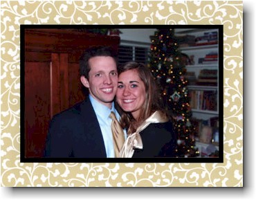 Holiday Photo Mount Cards by Boatman Geller - Vines Tan