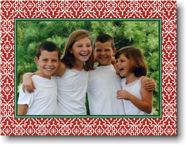Boatman Geller Digital Holiday Photo Card - Wrought Iron Red