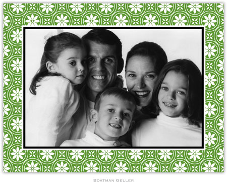 Holiday Photo Mount Cards by Boatman Geller - Medallion Green