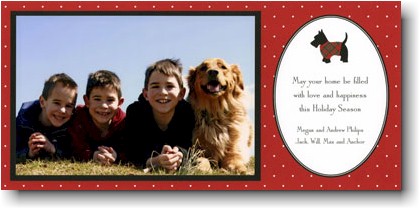 Holiday Photo Mount Cards by Boatman Geller - Scottie