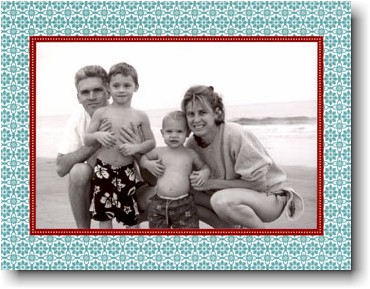 Holiday Photo Mount Cards by Boatman Geller - Mosaic Blue