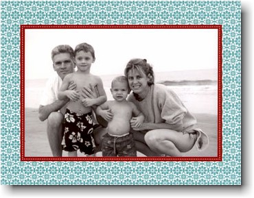Holiday Photo Mount Cards by Boatman Geller - Mosaic Blue Holiday Photo Mount Cards by Boatman Geller - Mosaic Blue