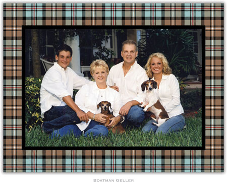 Holiday Photo Mount Cards by Boatman Geller - Kelso Plaid Mocha