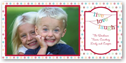 Holiday Photo Mount Cards by Boatman Geller - Banner Live Love Laugh