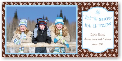 Holiday Photo Mount Cards by Boatman Geller - Banner Let it Snow