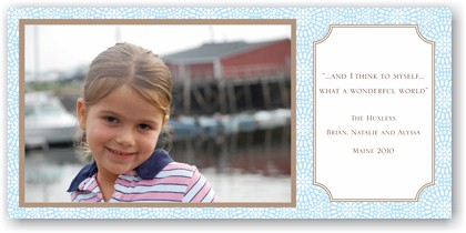 Holiday Photo Mount Cards by Boatman Geller - Bursts Blue
