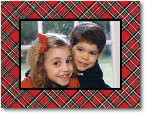 Digital Holiday Photo Cards by Boatman Geller - Plaid Red