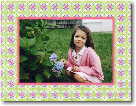Digital Holiday Photo Cards by Boatman Geller - Tile Pink and Green Digital Holiday Photo Cards by Boatman Geller - Tile Pink and Green