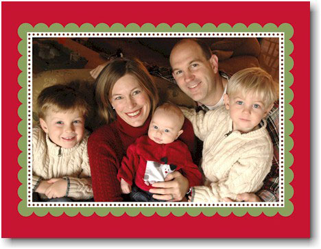 Digital Holiday Photo Cards by Boatman Geller - Scallop Red Digital Holiday Photo Cards by Boatman Geller - Scallop Red
