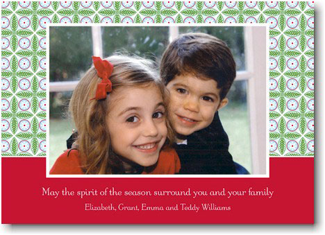 Digital Holiday Photo Cards by Boatman Geller - Tile Red and Green Digital Holiday Photo Cards by Boatman Geller - Tile Red and Green