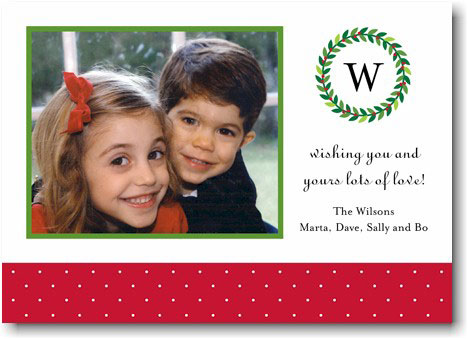 Digital Holiday Photo Cards by Boatman Geller - Holiday Wreath