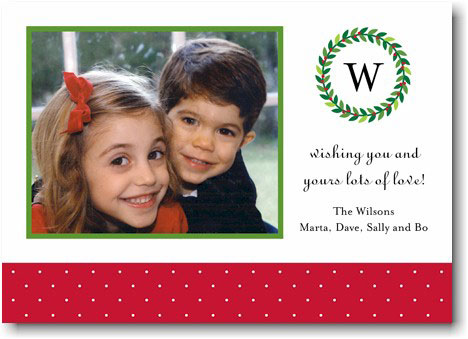 Digital Holiday Photo Cards by Boatman Geller - Holiday Wreath Digital Holiday Photo Cards by Boatman Geller - Holiday Wreath