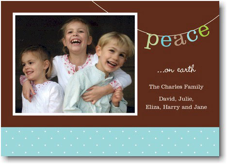 Digital Holiday Photo Cards by Boatman Geller - Peace Sway