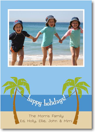 Digital Holiday Photo Cards by Boatman Geller - Palm Trees Swag Digital Holiday Photo Cards by Boatman Geller - Palm Trees Swag