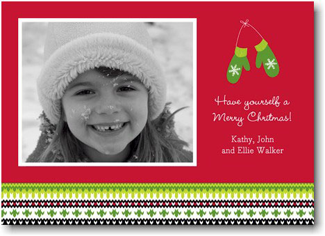 Digital Holiday Photo Cards by Boatman Geller - Mittens Red Digital Holiday Photo Cards by Boatman Geller - Mittens Red