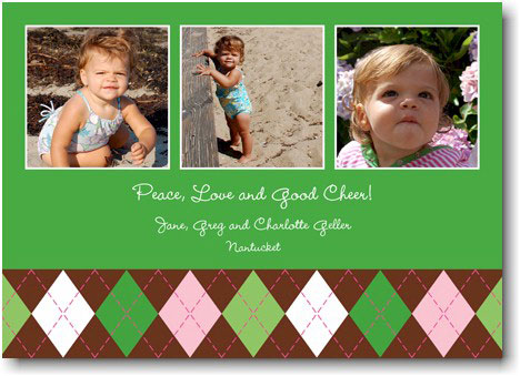 Digital Holiday Photo Cards by Boatman Geller - Argyle Green Digital Holiday Photo Cards by Boatman Geller - Argyle Green