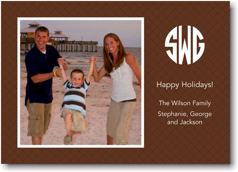 Digital Holiday Photo Cards by Boatman Geller - Basketweave Brown Digital Holiday Photo Cards by Boatman Geller - Basketweave Brown