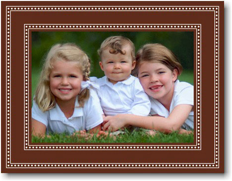 Digital Holiday Photo Cards by Boatman Geller - Beaded Brown (Small)