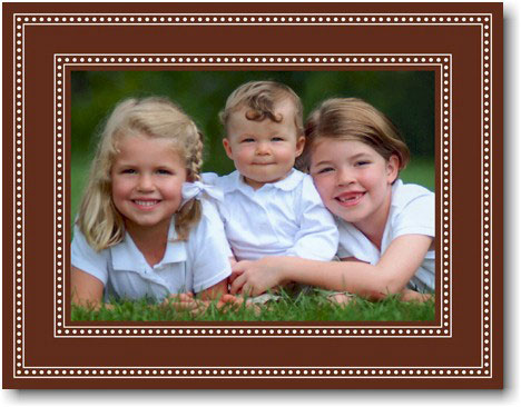 Digital Holiday Photo Cards by Boatman Geller - Beaded Brown (Small) Digital Holiday Photo Cards by Boatman Geller - Beaded Brown (Small)